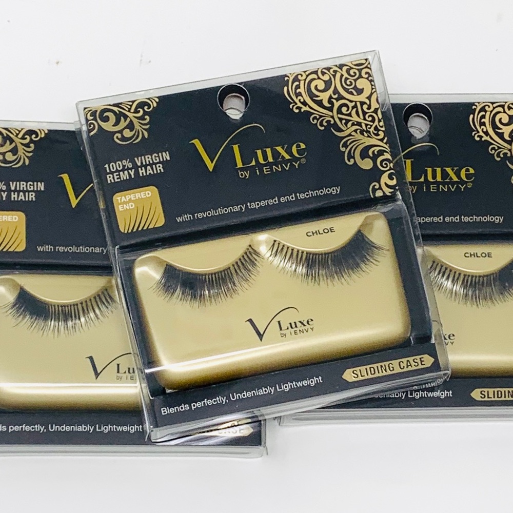 Chloe by Vluxe I Envy Human Hair Eyelashes-3 pack